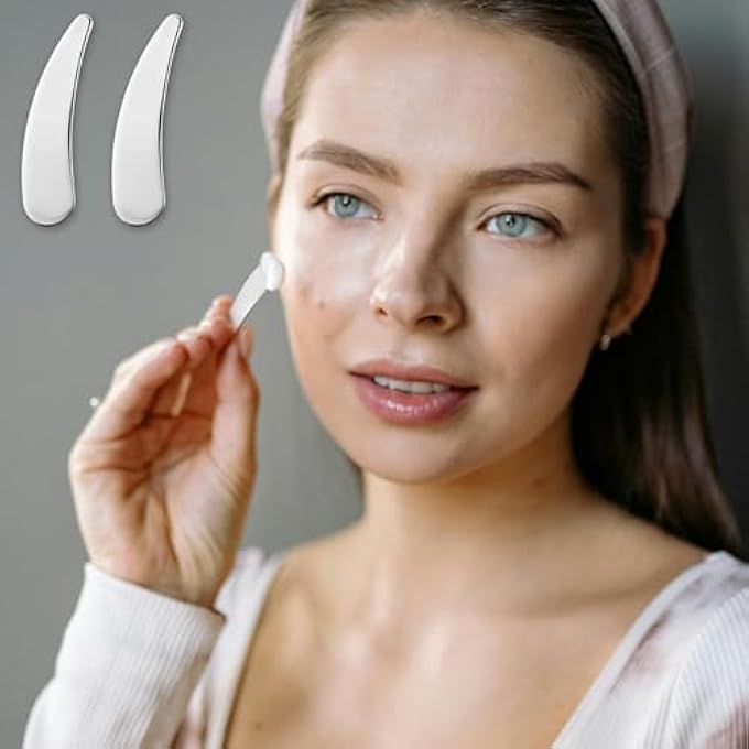 Aswewamt 5 قطع ملعقات تجميل معدنية صغيرة لخلط وعينة المكياج - Image 3